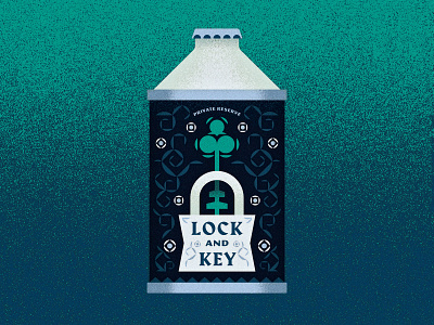13/31 - Guarded alcohol beer can flower illustration illustrator inktober inktober 2018 key label lock padlock texture vectober vector vines