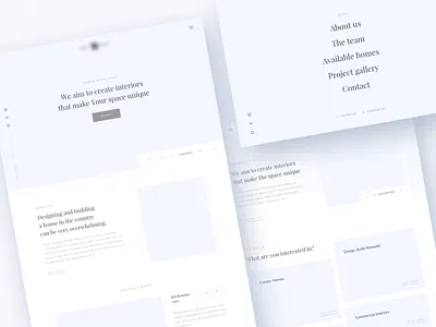 Real estate development website wireframe