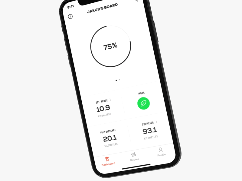 Boosted Boards Dashboard 3d animation app boosted boosted boards clean dashboard dashboard ui ios iot minimal mobile mockup new strv ui ux