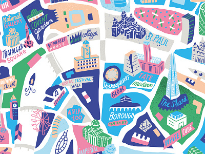 London antoine architecture corbineau digital folioart graphic illustration london map poster