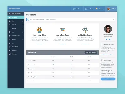 Real Estate Lead Dashboard UI dashboad design ui ui design web design