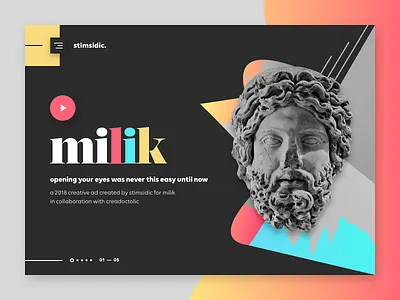 stimsidic - digital agency landing page design creative agency design digital agency funky and fresh landing page minimal one page ui ui design user interface web design website website design