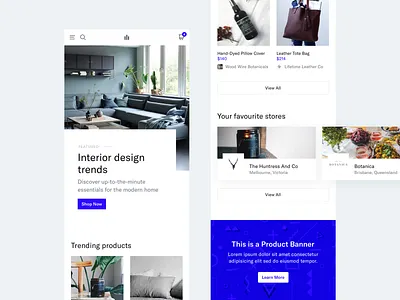 eCommerce Project - Mobile Landing Page clean ecommerce minimal mobile mobile web shop simple store ui ux web