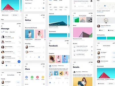 Facebook App_06 app blue design facebook icon kane kane d logo typography ue ui ux whtie