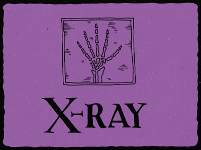 X is for X-Ray alphabet bones color halloween handletter handlettering handmade illustration illustrator inktober lettering skeleton spooky typography xray