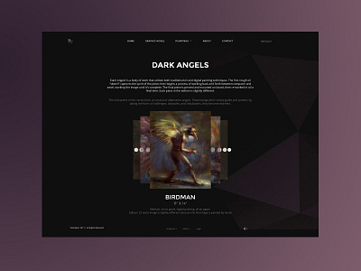 Darkparr Portfolio Page art gallery art portfolio portfolio website ui website