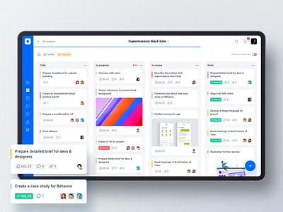 Project management tool: Task board app canban dashboard data design interface product design taskboard tool ui ux web