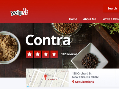 Yelp Concept brand ui design