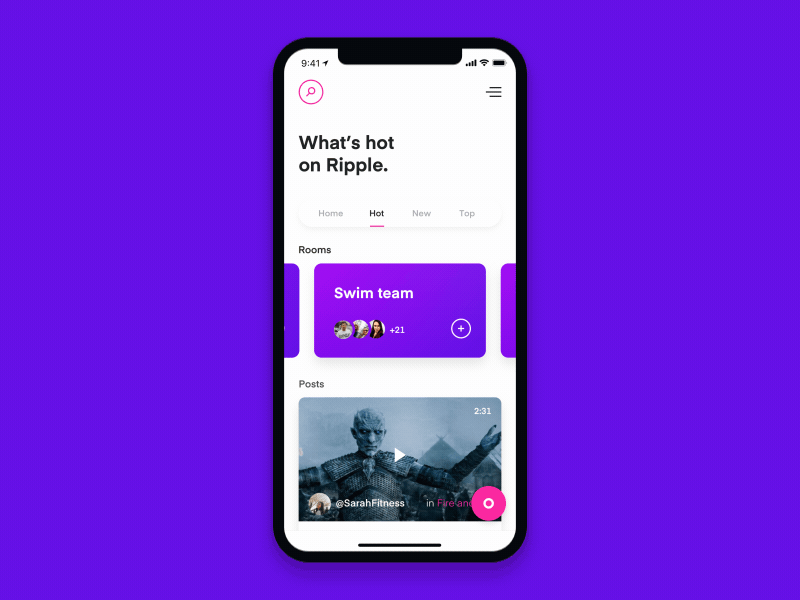 Ripple App animation app design ios iphone x motion toyfight ui ux