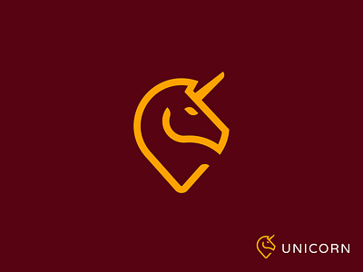 Unicorn + Pin / logo / mark / icon animal branding design gedas meskunas glogo horse hunter icon illustration landmark line logo logo creation map monogram pegasus pin travel unicorn unicorns