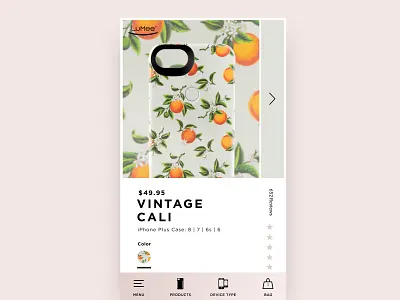 LuMee Product Page Redesign bottom navigation design ecommerce pattern phone phone case product page selfie ui webdesign