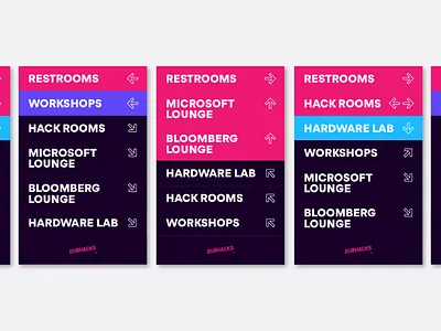 Totem Wayfinding Signs abstract arrow branding conference hackathon identity poster sign student uw wayfinding