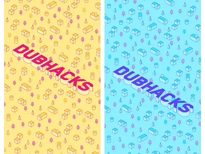 Hanging Canvas Banners abstract banner branding conference hackathon identity illustration isometric student uw