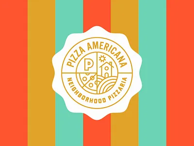 Pizza Logo Option 2 clean color fresh identity logo pizza typography