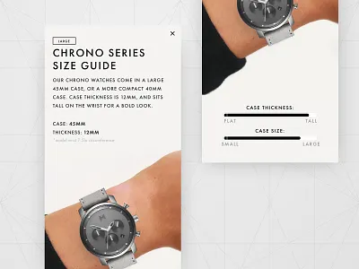 MVMT Size Guide accessories black white design ecommerce fashion modal mvmt product page scale shopify size guide ui ux design ux design watches web webdesign