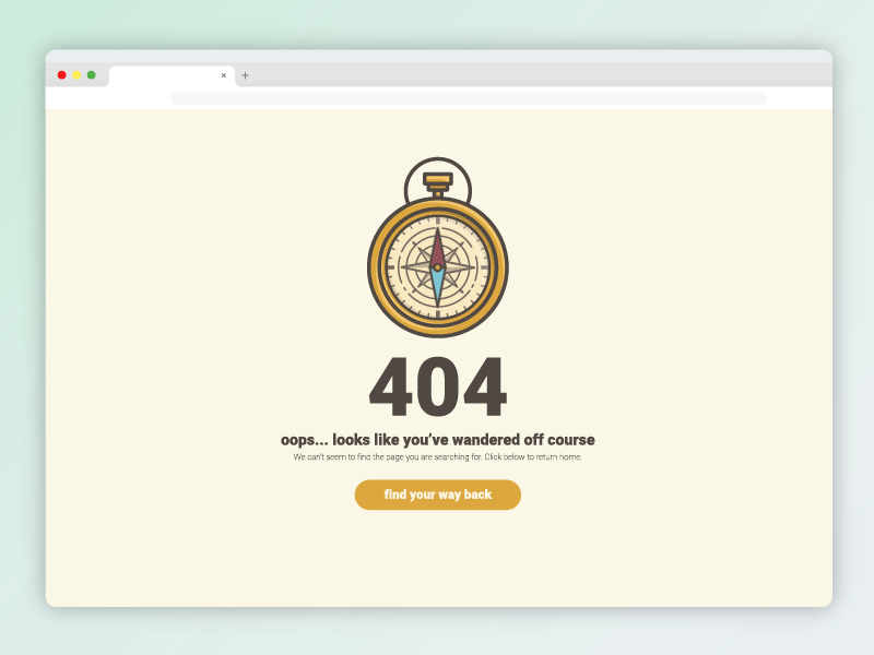 Daily UI #008 - 404 404 404 page after effects animation animation compass daily ui daily ui 008 digital design illustration ui ux uidesign vector