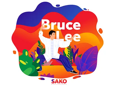 The Fucking Bruce Lee 01 banner character design icon illustration illustrator logo pen tool ui ux vector web design website website banner