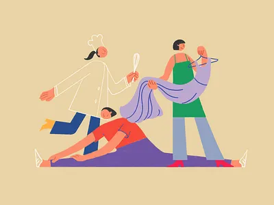 Ladies 2d character character design children book children book illustration illustration women