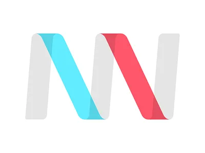 MN Logo agency blue brand brandidentity branding bright color business card color design icon illustration italic lettering logo overlay red rounded slanted typography vector