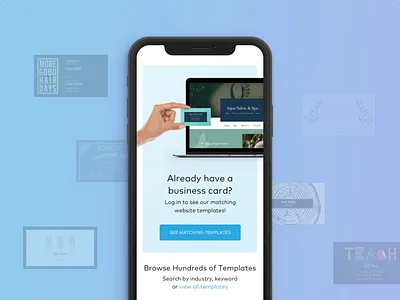 Mobile Responsive Matching Websites business card design matching ui website