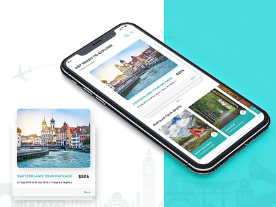 Travel , Bookings & Cards application application design booking cards clean color design hotel illustration interface design list location slider travel ui uidesign ux uxdesign