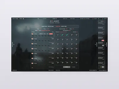 Inventory 2d casino clean dark design game h1z1 red ui ux web webapp website