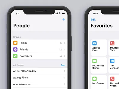 People App contacts iphone people redesign