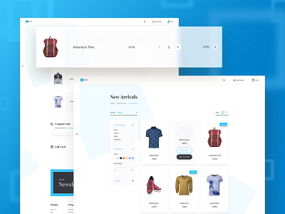 Nova Theme Subpages Variation 2 bag bigcommerce bootstrap cart checkout ecommerce shirt shop store theme ui ux