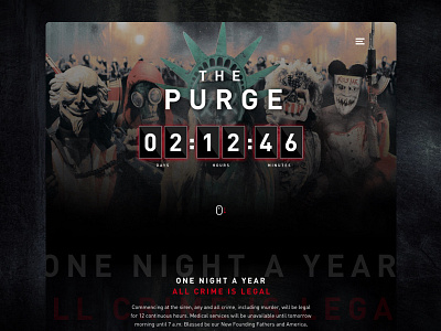 Mocktober 2018 - The Purge black black and red color crime dark dark background design desktop graphic design halloween horror icon mocktober night red the purge ui uiux ux