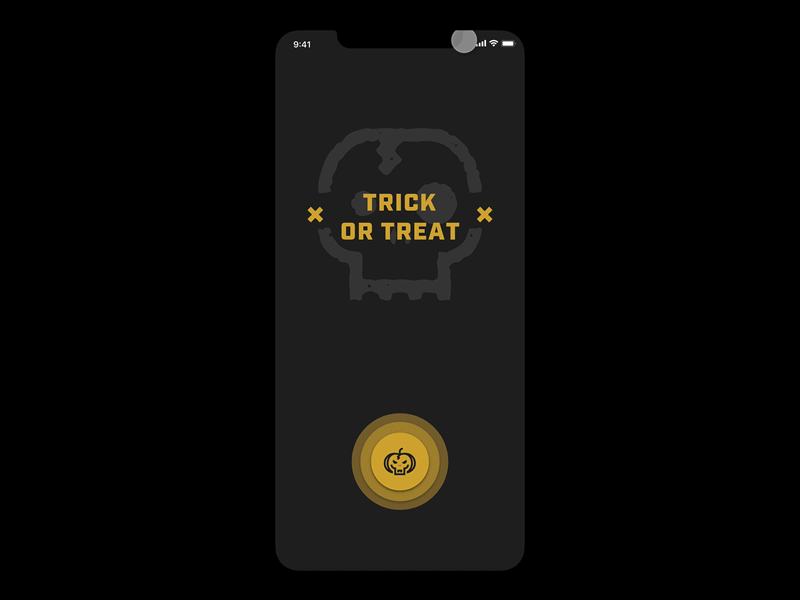 Halloween 2018 app concept animation app flinto halloween interaction ios iphone iphone xs max motion pumpkin sketch skull