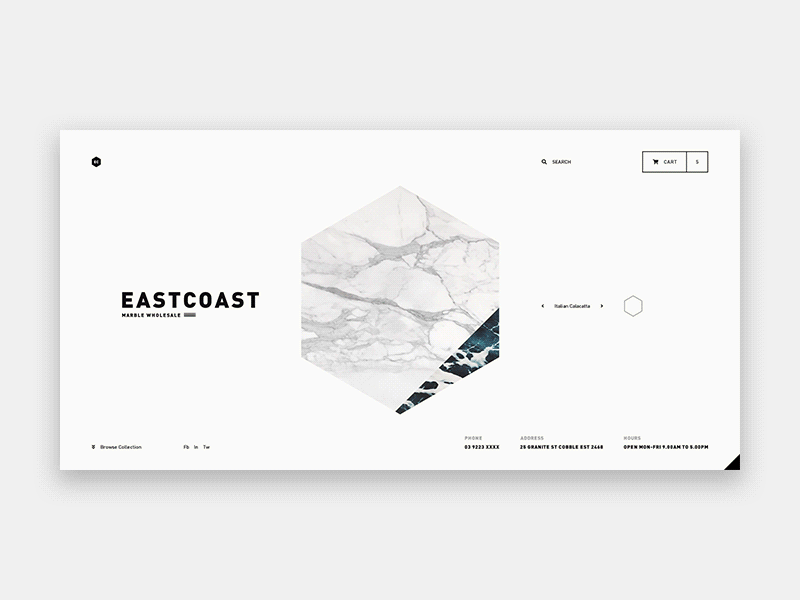 ECM Slider Animation animation interaction interface landing layout ui ui design ux web web design website