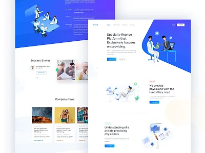 Financial Support Platform agency business corporate creative doctor illustration marketing medical startup