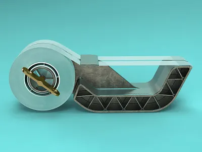 Tapex (duo tape dispenser) 3m construction design dispenser industrial industrial design metal modipow presentation product product design product presentation product render product rendering product visualisation render rendering tape tape dispenser tesa