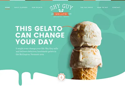 Gelato Single Page btv design gelato landing page single page website ui ui design web design
