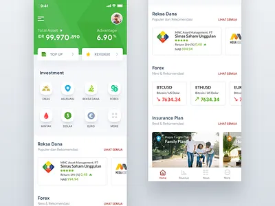 Investment Products ⠿ Work Diary app apps clean concept design exploration finance finance app insurance invest app investment ios ui ux