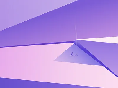 Fracture animation branding clean color concept cool design flat geometric gradient illustration light minimal scale shadow simple sketch texture vector