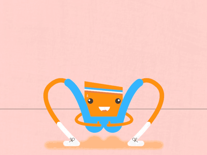 Squats animation illustration simple
