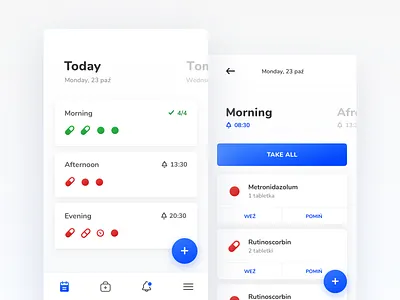 TakeApill #1 android app colorful design drugs health app ios medicines pill ui ux