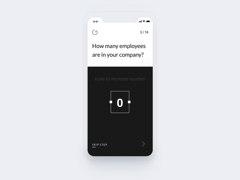 Scale Slider animation 2d app mobile branding branding design flat i phone minimalism questionnaire scale slider studio the glyph ui user ux vector web design