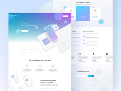 Landing Page - Optalogic 2019 design fluid gradient illustration minimal trend typography ui ux web website