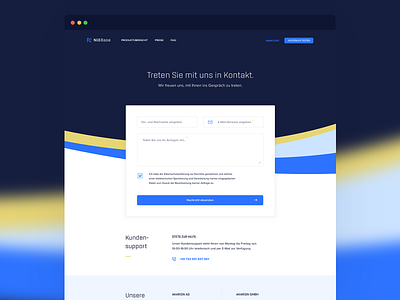 NiōBase - Contact Page collectui contact contact card contact form contact list contact page contact us design gdpr niōbase