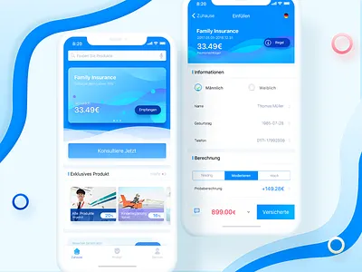 Airline app blue clean color data design ui ux