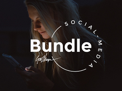 Social Media Bundle blog brand branding bundle creative market goashape instagram instagram post layout logo photoshop psd social media social media bundle stories template