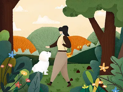 In the spring app clean design illustration photo ui