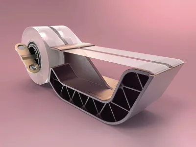 Duo Tape dispenser Render 3m concept design design design products dispenser industrial design keyshot metal modipow office ware presentation product design product development product presentation product render product visualisation render rendering tape dispenser tesa