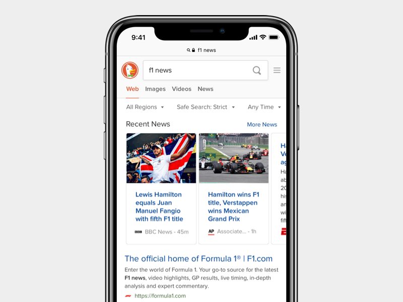 News Carousel card design duckduckgo mobile modular module principle prototype redesign search search results ui web