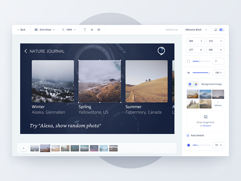 Invocable - Visual Editor - 3 alexa builder color picker constructor content editor desktop drag n drop echo show editor form builder image editor inline editor interface template builder template design text editor ui voice voice interface vui