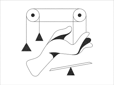 Balance ◑ art grain illustration linework minimalist photoshop vector