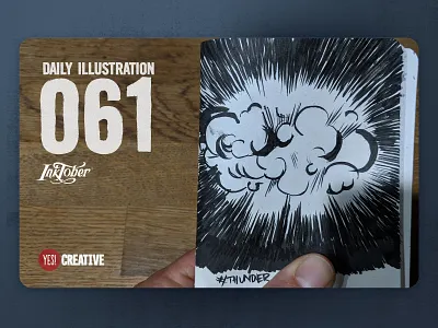 Daily Illustration 61 - Inktober No.27 Thunder. artdaily artwork brushpen creative dailychallenge digitalpainting habit handdrawn happy illustration illustrator ink inktober inktober2018 process thunder