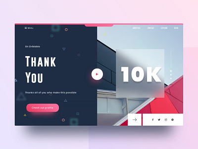 10K Followers 10k app dribbble followers interface profile thankyou ui uiux user user inteface ux web website